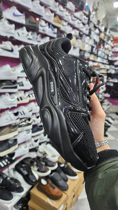 Chunky Sneakers Black Glossy