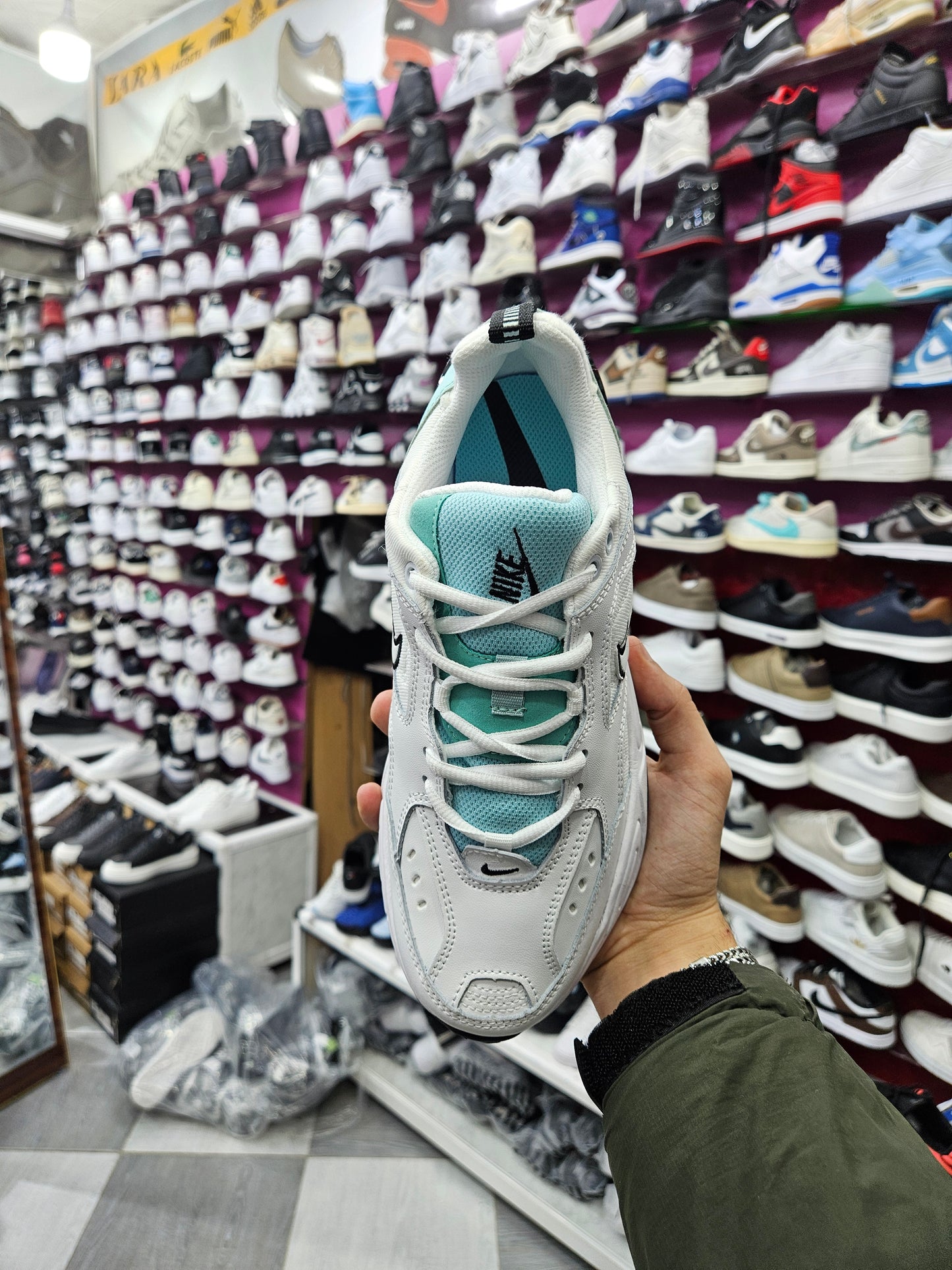 Nike M2K Tekno – White / Black / Mint