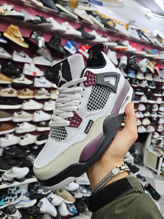 Air Jordan 4 – White / Bordeaux / Black